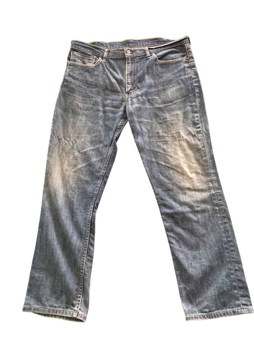 Levis Mens 511 Slim Fit Blue Denim Jeans 38x30 Distressed Look